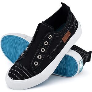 Jenn Ardor Black Slip On Women's Sneakers